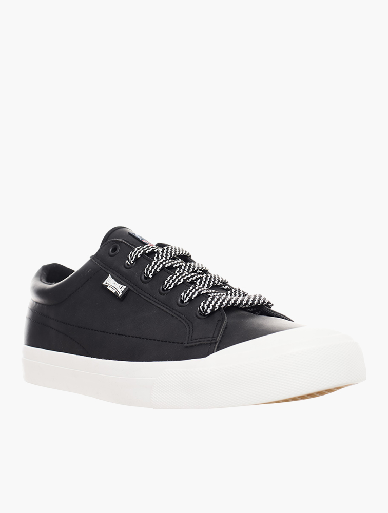 MyRunway | Shop Lonsdale Black Leyton Leather Mens Sneakers for